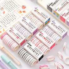 Creative Stationery Tape 8mm Basic Rainbow Series Decoration Washi Masking Tape Scrapbooking Stationary School Supplies,10pcs